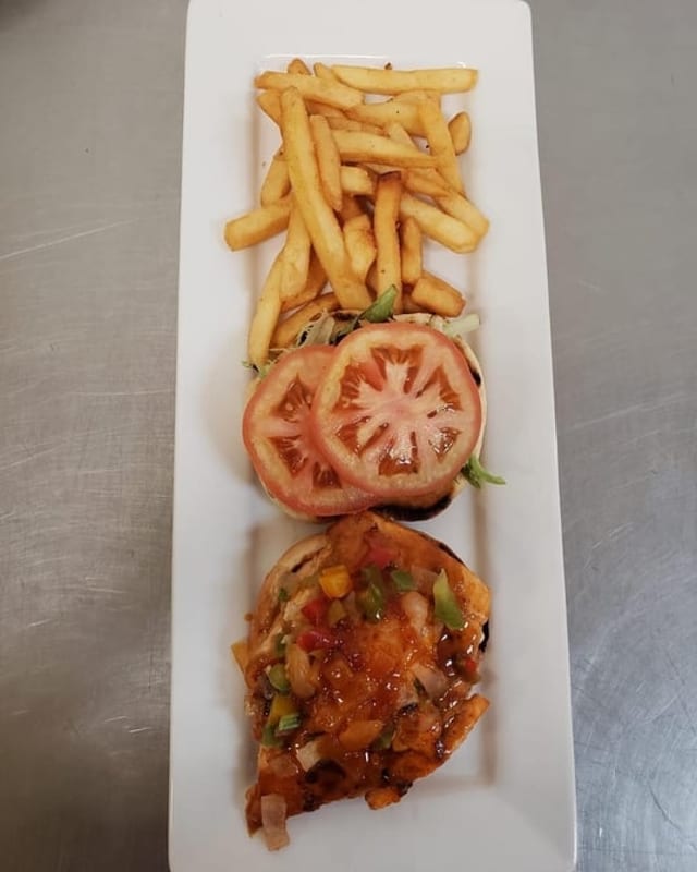 Salmon Burger.